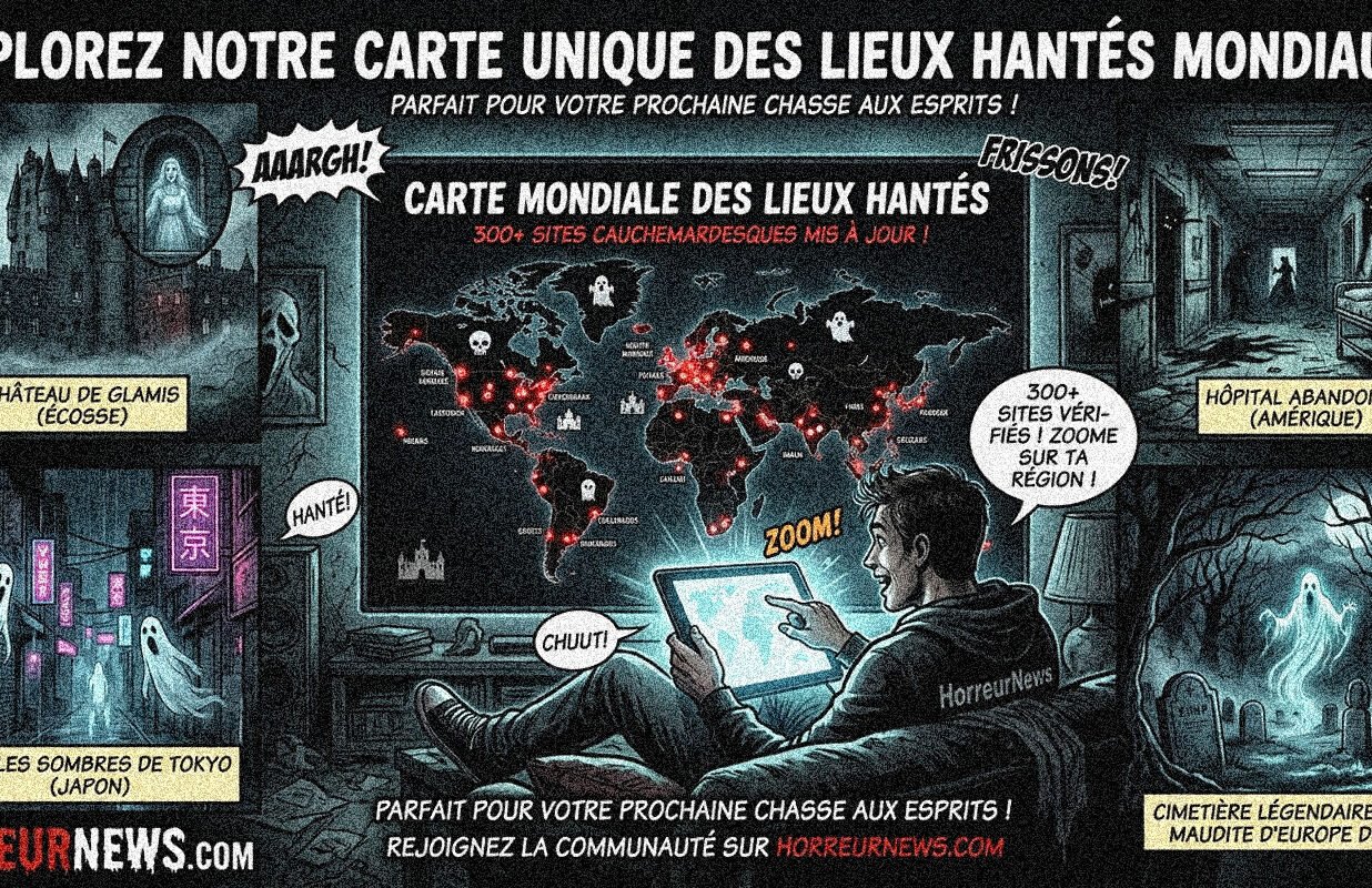 Carte des Lieux les Plus Hantés du Monde