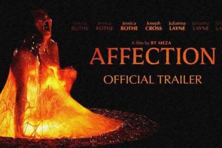 Poster for Affection — a lava figure rising from a molten lake against a dark background, with orange 'AFFECTION' and 'OFFICIAL TRAILER' text.