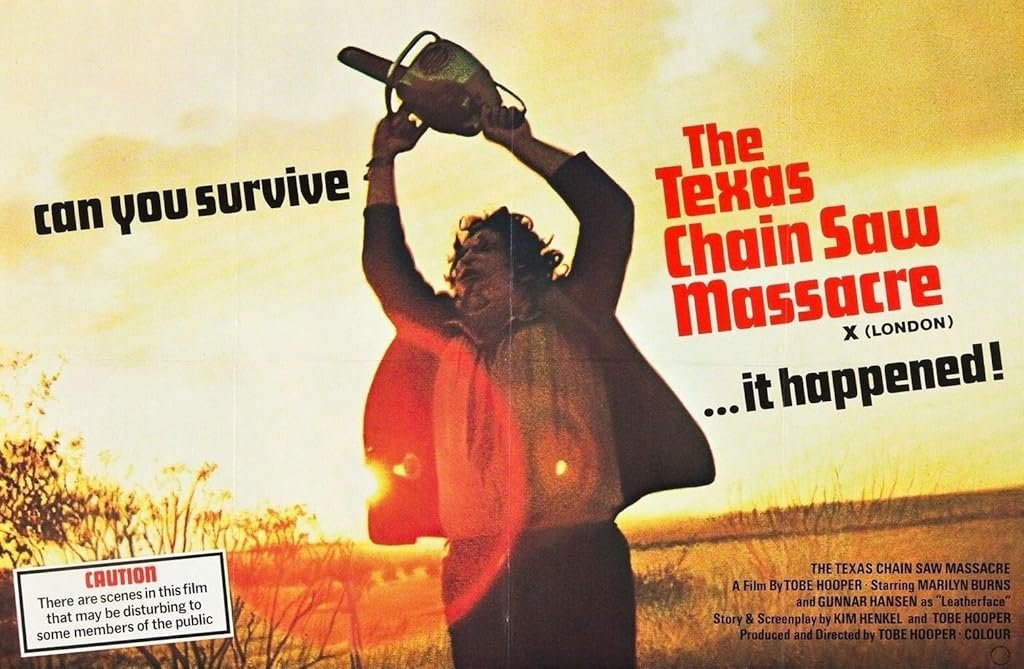 Affiche originale du premier Massacre à la tronçonneuse de 1974 Affiche originale du premier Massacre à la tronçonneuse de 1974