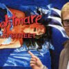 Young man with blond hair and glasses posing beside a 'A Nightmare on Elm Street' poster, which shows a screaming woman in blue.
