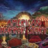 Poster for American Horror Story: a haunted carnival with tents, a skull, a horse, and a full moon.