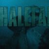 Bold teal letters spell WHALEFALL across an underwater, dark blue scene with bubbles and silhouettes in the background