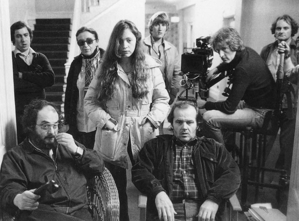 Stanley Kubrick, Jack Nicholson, John Alcott, Douglas Milsome, Garrett Brown, Vivian Kubrick et June Randall dans Shining (1980)