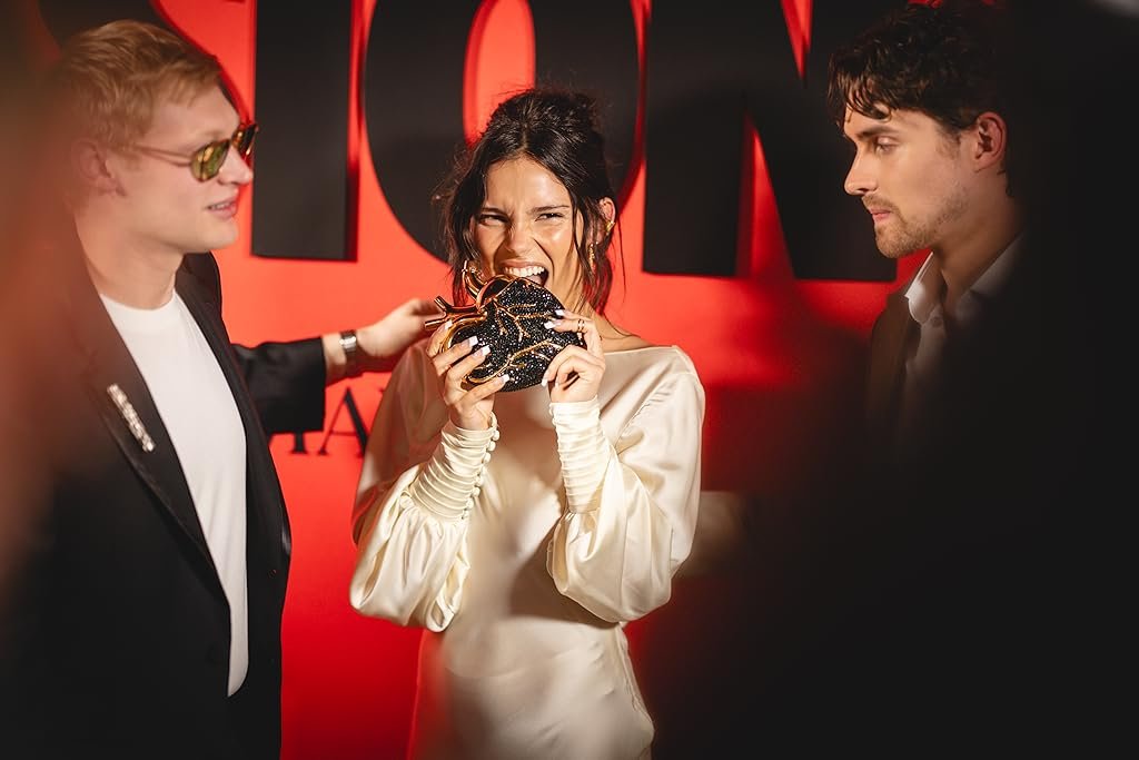 Curry Barker, Michael Johnston et Inde Navarrette lors d'un événement pour Obsession (2025)