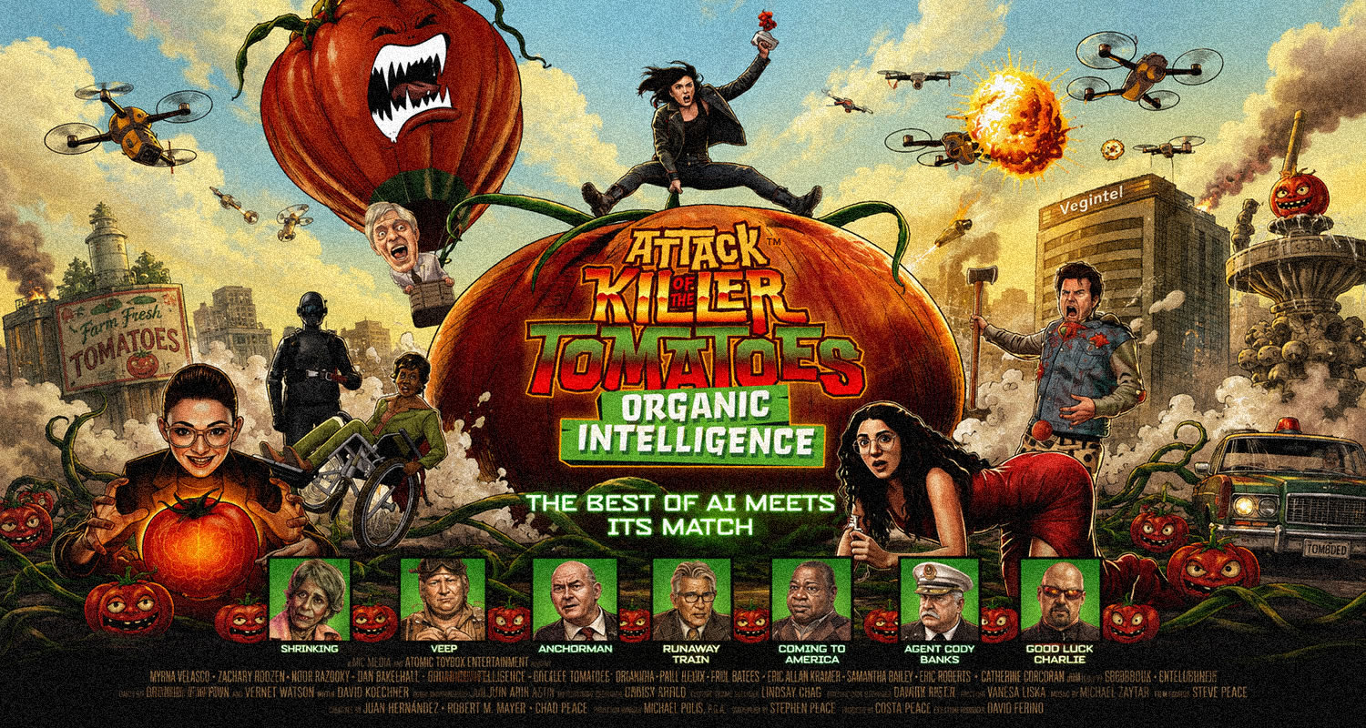 "Killer Tomatoes: Organic Intelligence" : Les tomates tueuses reviennent avec un nouvel épisode consacré à l’intelligence artificielle