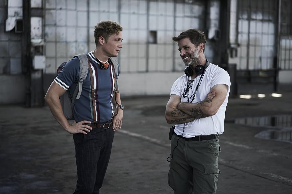 Matthias Schweighöfer et Zack Snyder sur le tournage du film Army of the Dead (2021)