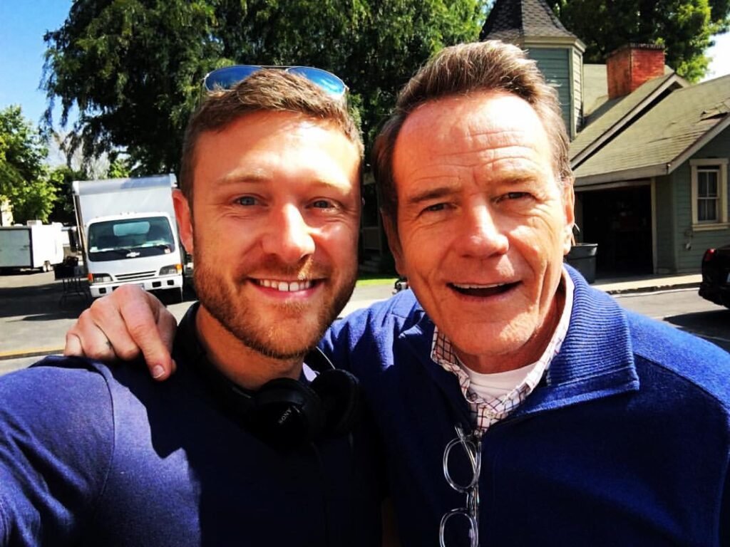 Jeffrey Scott Collins et Bryan Cranston sur le tournage de « Why Him ? »