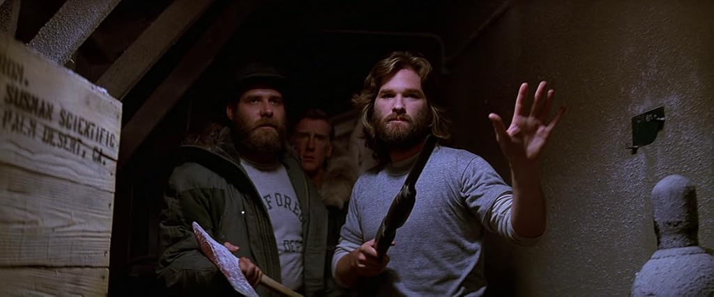 Kurt Russell, Richard Masur et Donald Moffat dans The Thing (1982)