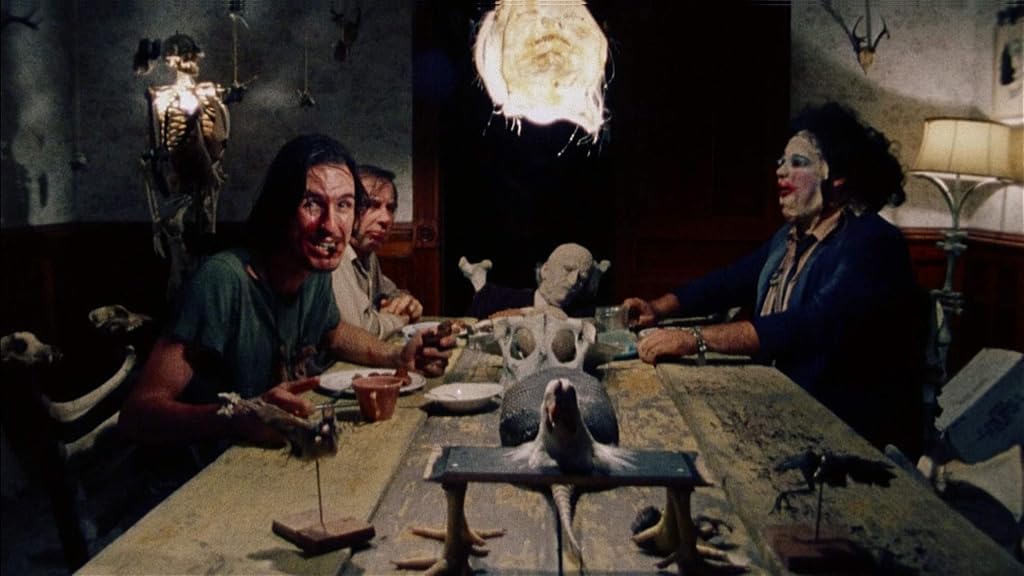John Dugan, Gunnar Hansen, Edwin Neal et Jim Siedow dans Massacre à la tronçonneuse (1974)
