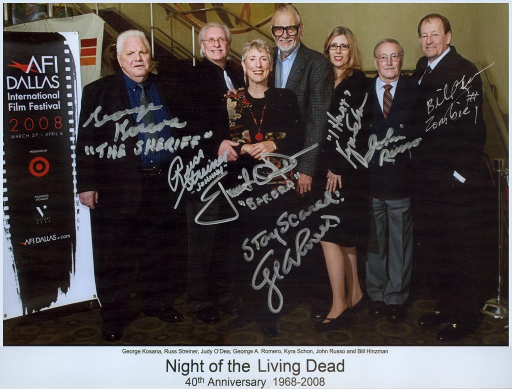George A. Romero, S. William Hinzman, George Kosana, Judith O'Dea, John A. Russo, Kyra Schon et Russell Streiner lors d'un événement pour La Nuit des morts-vivants (1968)