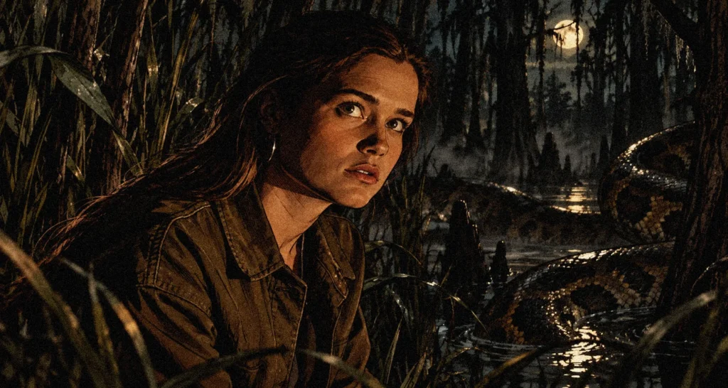 "Crush" : Sarah Catherine Hook face à un python géant dans le survival de Julius Avery