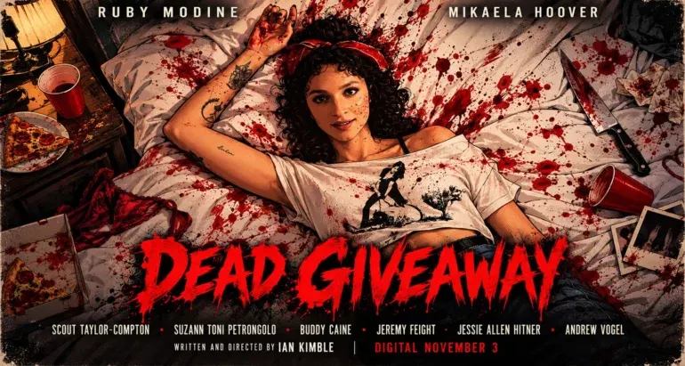 "Dead Giveaway" : Bande-annonce sanglante et sortie le 3 novembre 2026 pour la comédie horrifique
