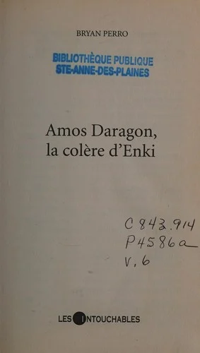 Couverture de Amos Daragon, la colère d’Enki
