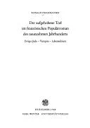 Couverture de Der aufgehobene Tod im französischen Populärroman des neunzehnten Jahrhunderts
