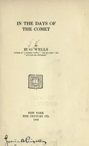 Couverture de In the days of the comet