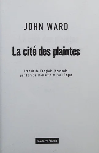 Couverture de La cité des plaintes