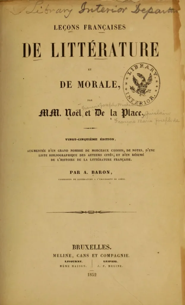 Couverture de La littérature fantastique française de Belgique