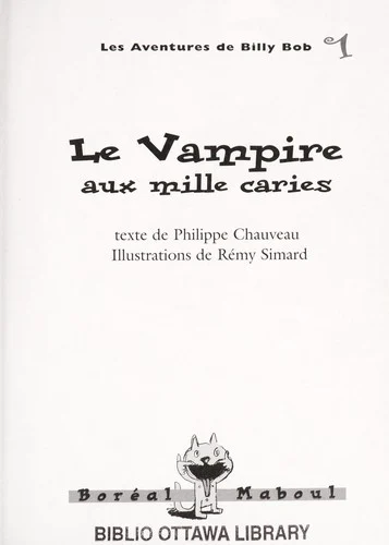 Couverture de Le vampire aux mille caries