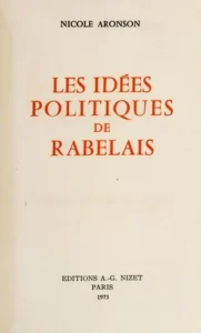 Couverture de Les idées politiques de Rabelais