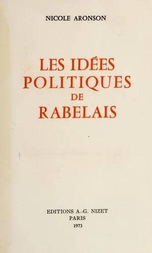 Couverture de Les idées politiques de Rabelais