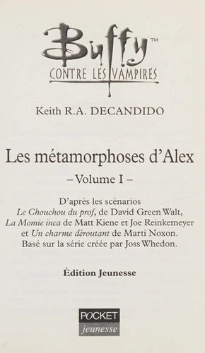 Couverture de Les métamorphoses d’Alex