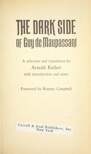 Couverture de The dark side of Guy de Maupassant
