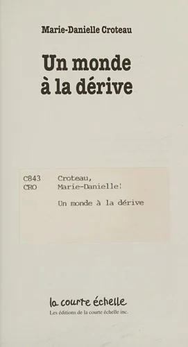 Couverture de Un monde à la dérive